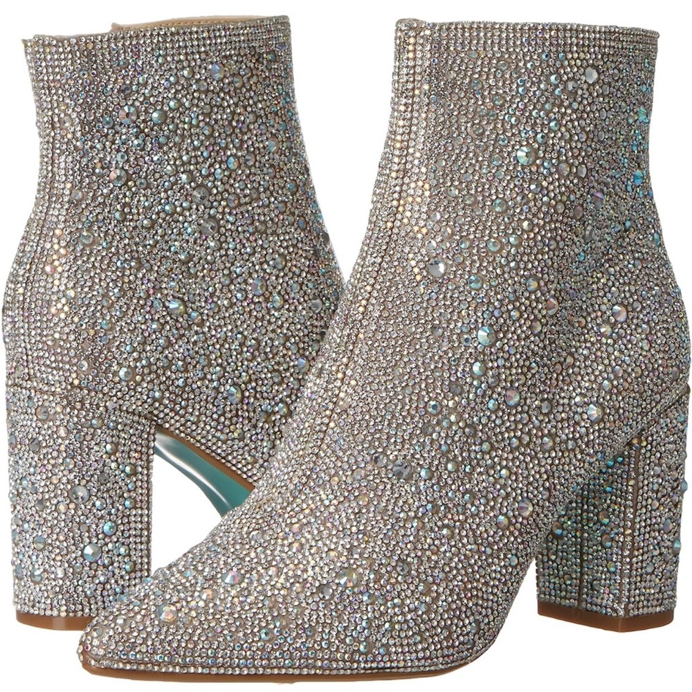 Betsey Johnson Cady Ankle Rhinestone Booties